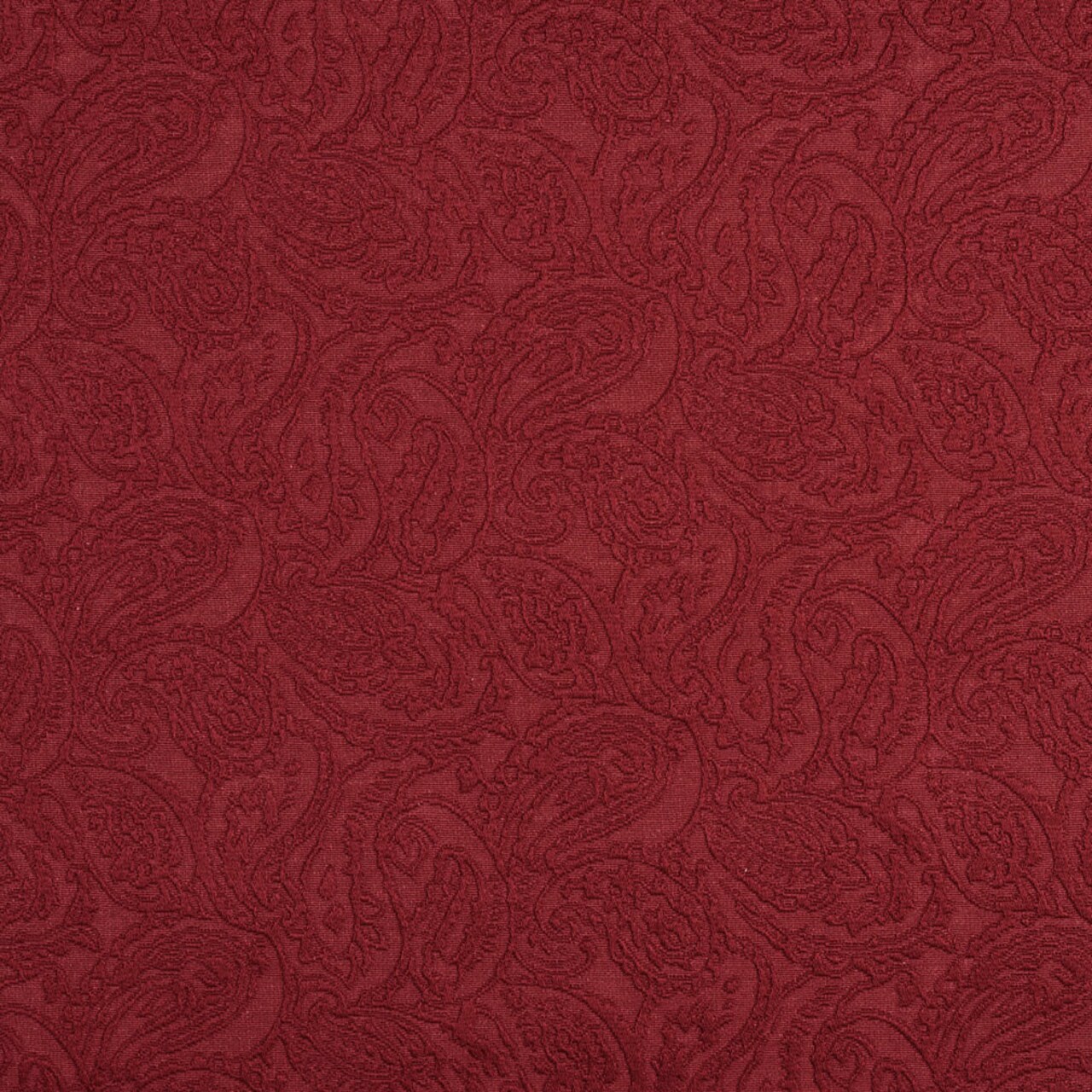 Ruby/Paisley - Red & Burgundy Paisley Upholstery Fabric 54 Inches"